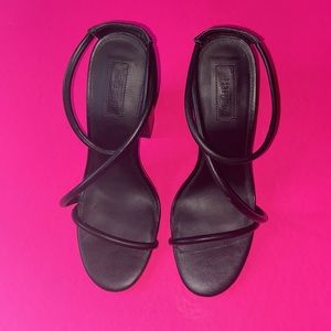 Black Strap Heels